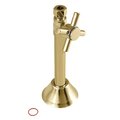 Kingston Brass CC83252DX 1/2" Sweat x 3/8" O.D. Comp Straight Shut Off Valve with 5" Extension, Polished Brass CC83252DX
